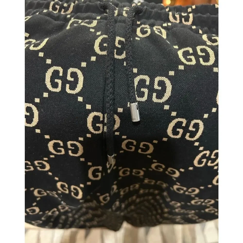 Men's Gucci GG jersey cotton jog pants, size XXL made in Italy